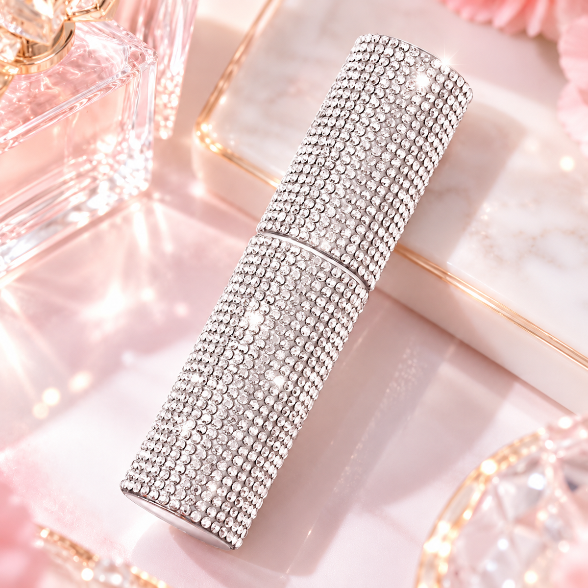 Bedazzled Refillable Perfume Atomiser 8ml | Rhinestone Travel Perfume Bottle