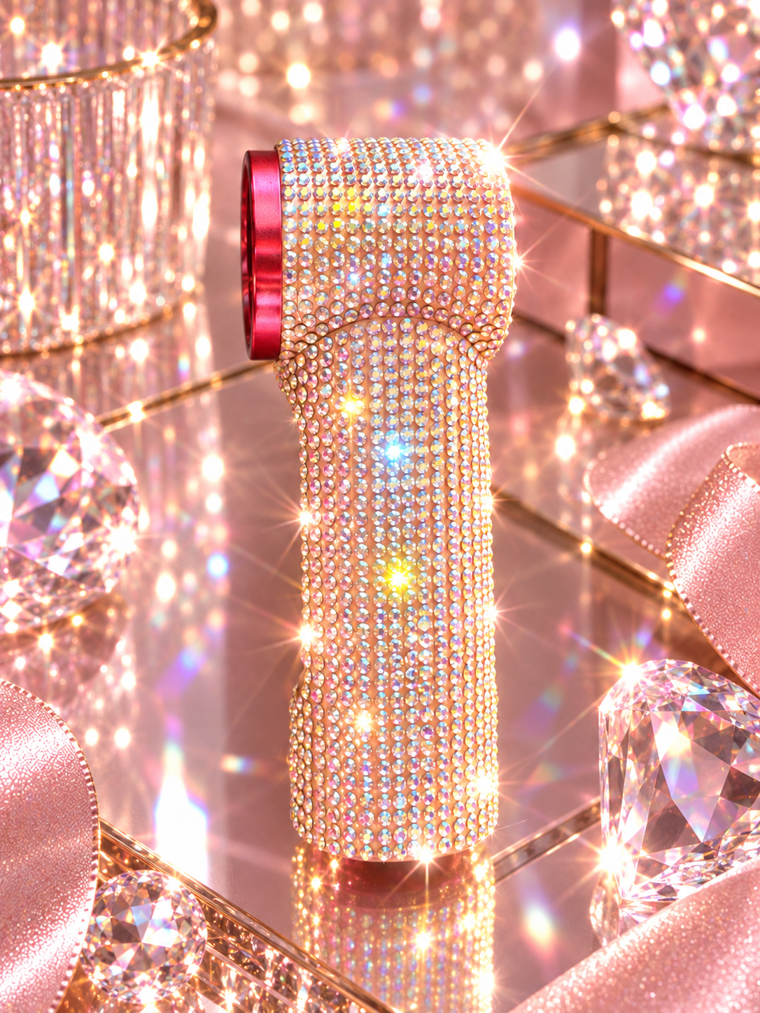 Bedazzled Rechargeable Handheld Fan | Rhinestone Bladeless Portable Fan