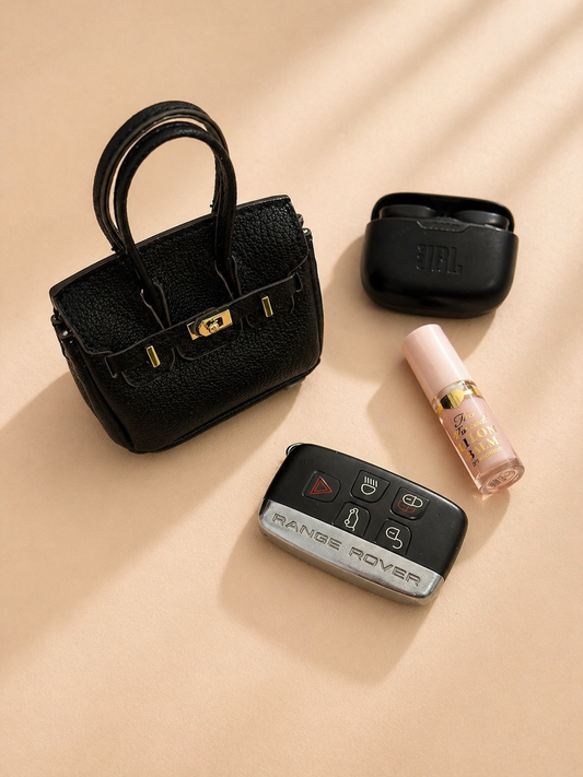 Mini Bag Keychain Pouch for AirPods or Car Key – Cute Luxury Bag Charm