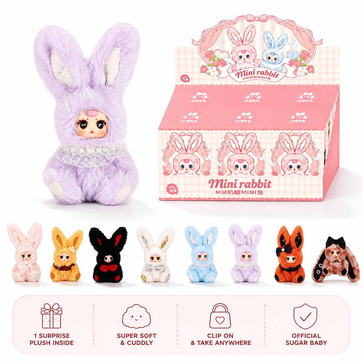 Sugar Baby Mini Rabbit Plush Blind Box – Mystery Collectible