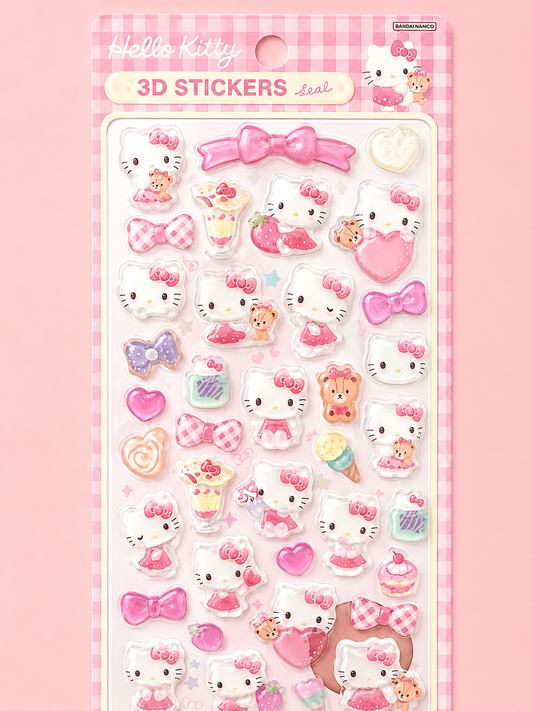 Sanrio 3D Puffy Sticker Sheets | Hello Kitty, My Melody, Cinnamoroll & Pompompurin