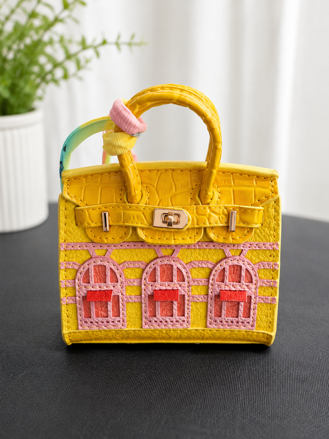 Cute Mini Purse AirPods Case Keychain, Aesthetic Lip Gloss Holder Bag Charm, Trendy Girly Gift for Girls