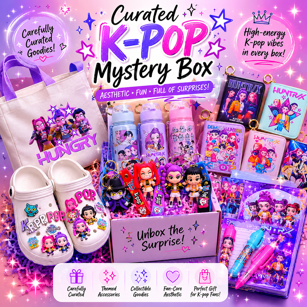 K-Pop Inspired Fantasy Hunter Mystery Box | Surprise Gift for K-Pop Fans