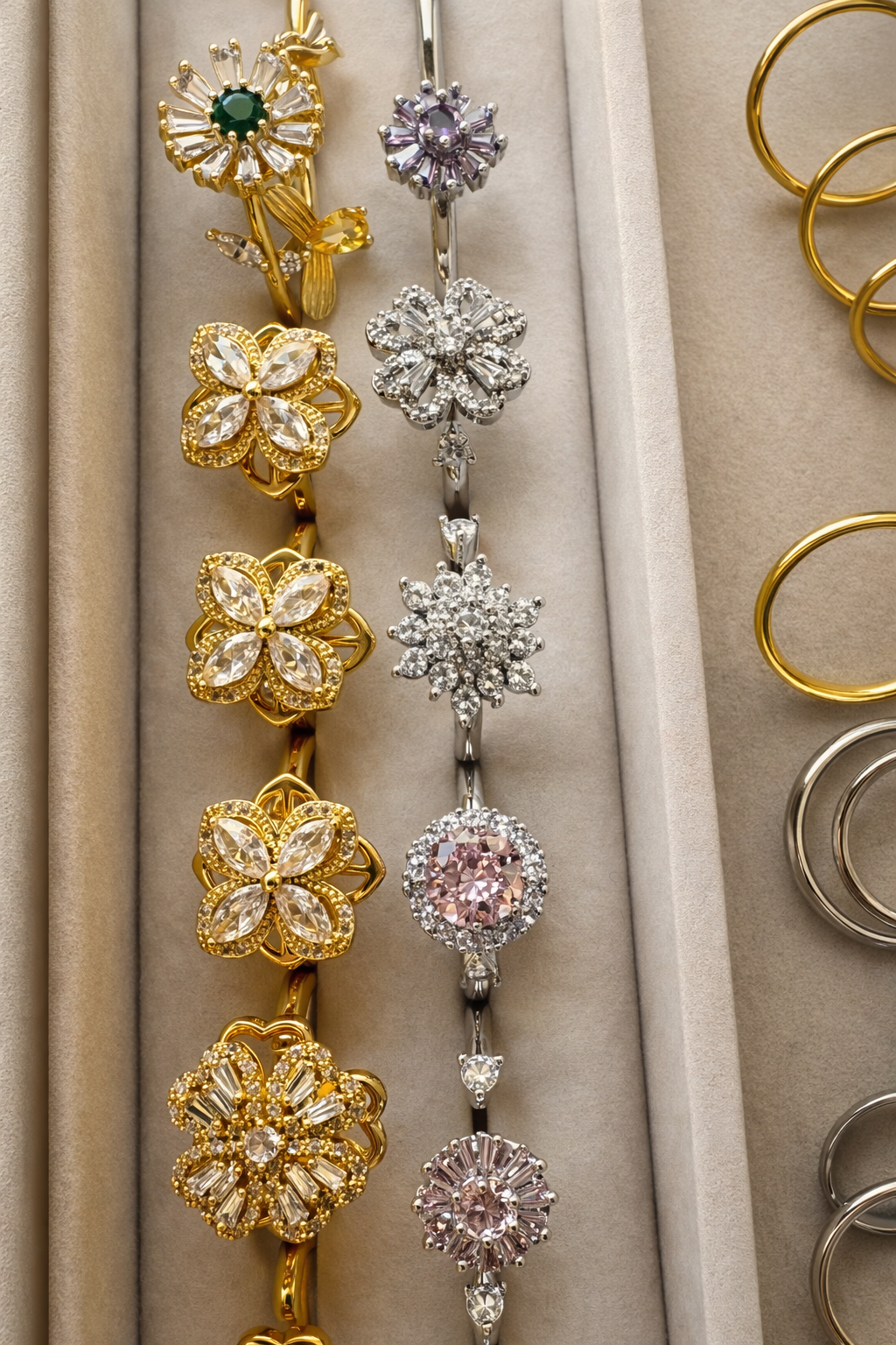 Adjustable Anxiety Ring for Stress Relief | Rotating Calming Ring